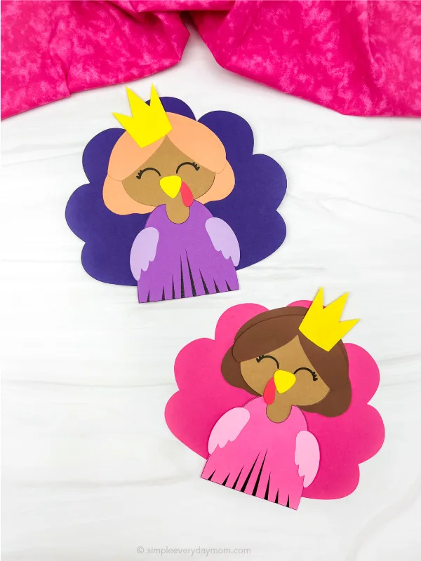 2 princess turkey in disguise crafts