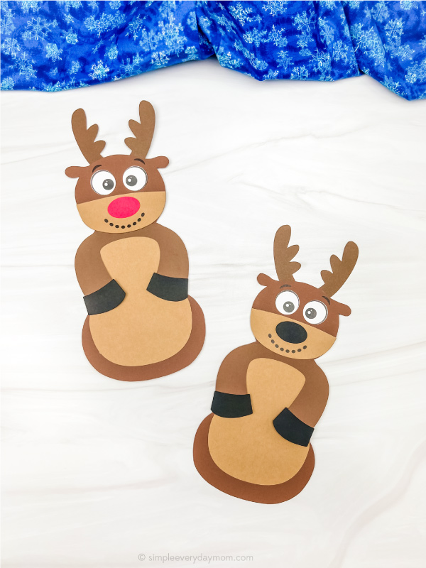 2 reindeer disguised as a snowman crafts