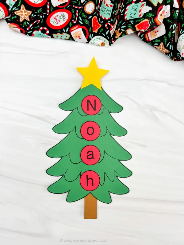 Christmas tree name craft