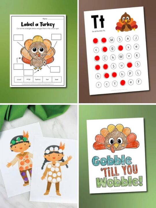 Mermaid Turkey Disguise Craft For Kids [Free Template]