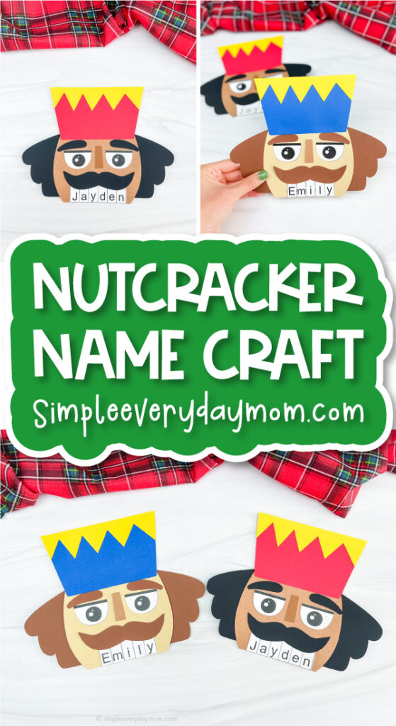 Nutcracker name craft banner with finished craft