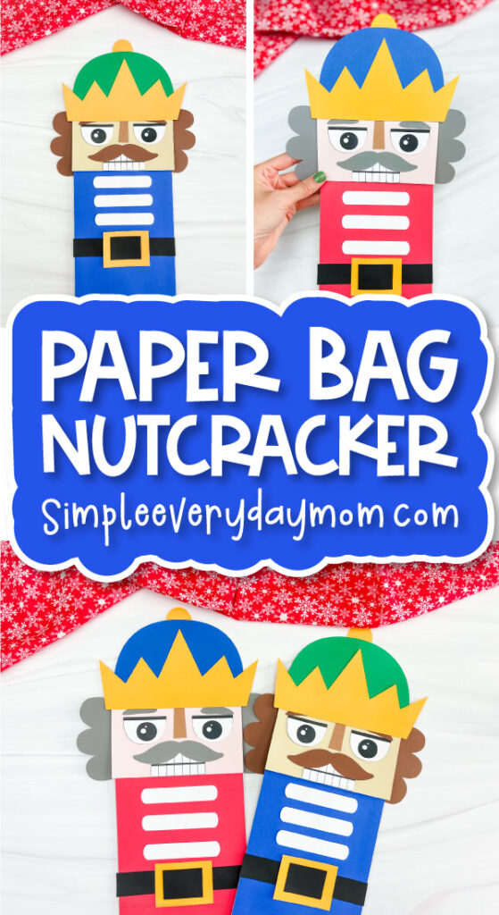 four finished nutcracker paper bag crafts banner image
