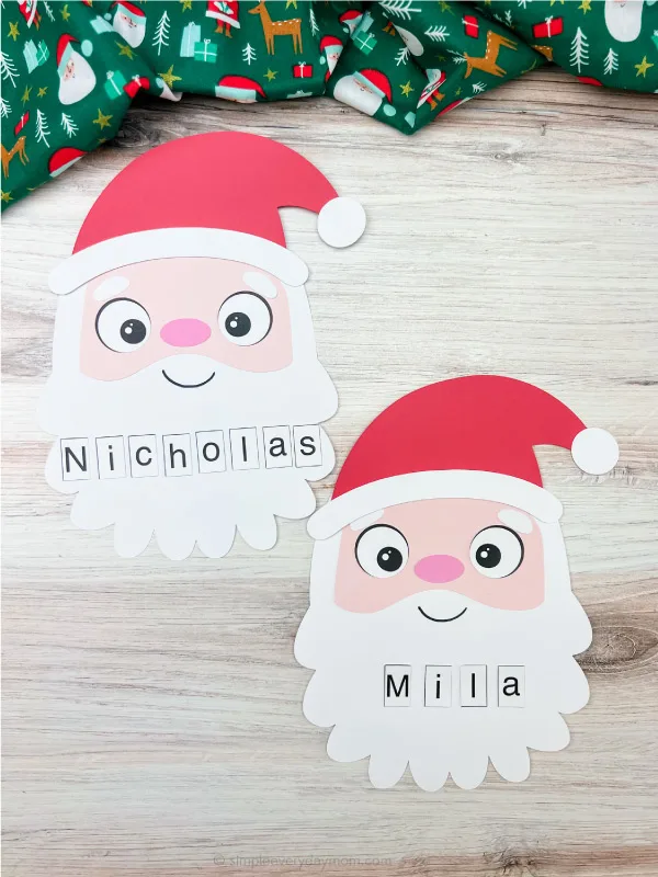 two finished santa name craft images