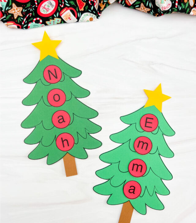 2 Christmas tree name crafts