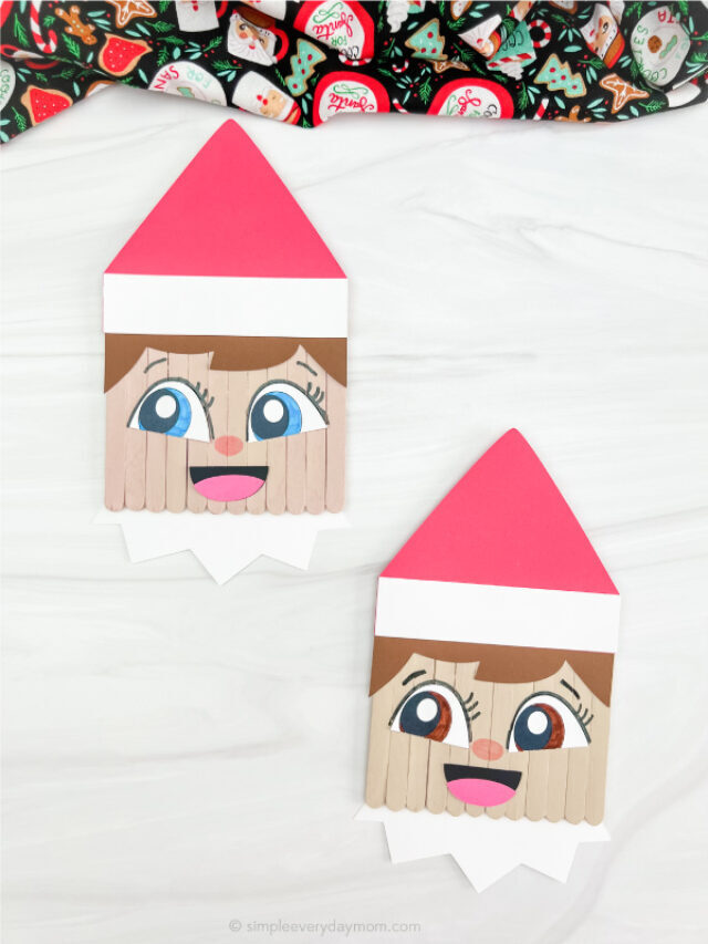 Elf On The Shelf Popsicle Stick Craft For Kids [Free Template] Story