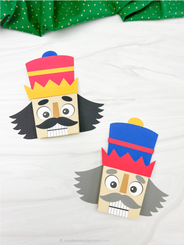 Nutcracker Card Craft For Kids [Free Template] Story