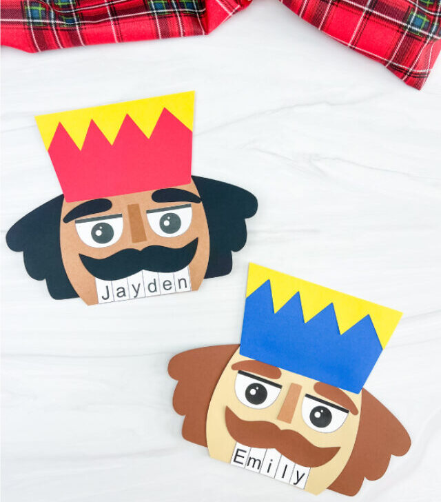 two examples of finished nutcracker name craft