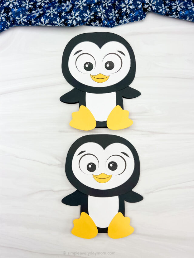 Penguin Card Craft For Kids [Free Template] Story