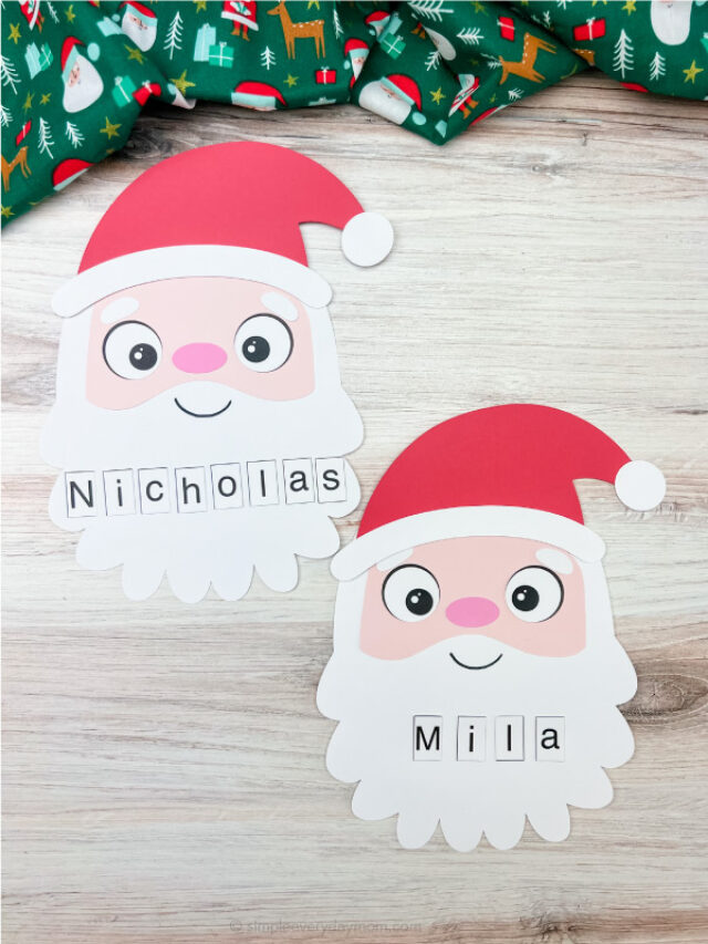 Santa Name Craft For Kids With Free Template Story