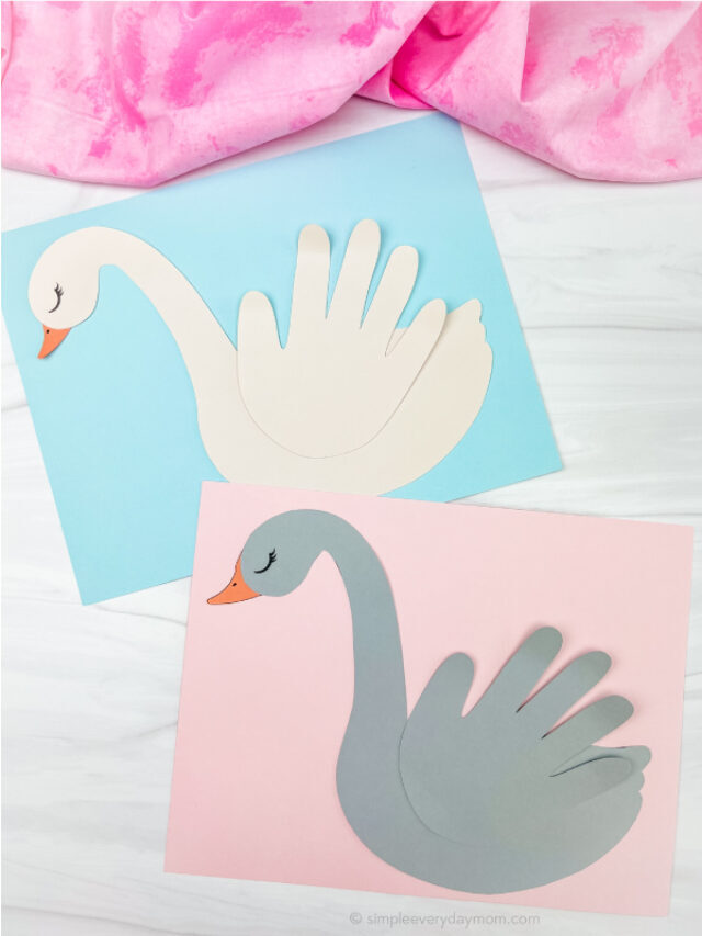 Handprint Swan Craft For Kids [Free Template] Story