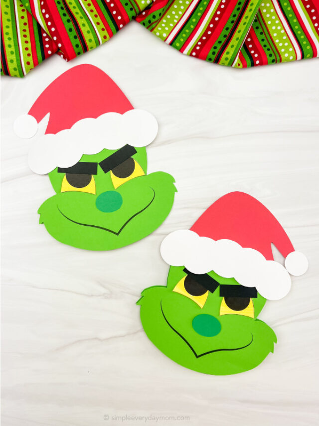 Grinch Card Craft For Kids [Free Template] Story