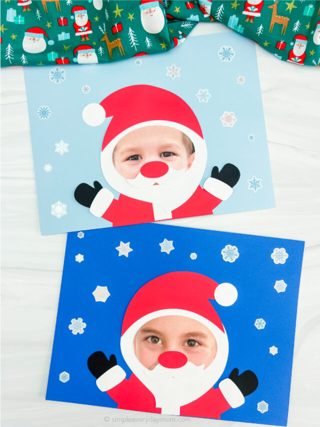 Santa photo craft finished craft