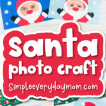 Santa photo craft cover image with finished craft in background