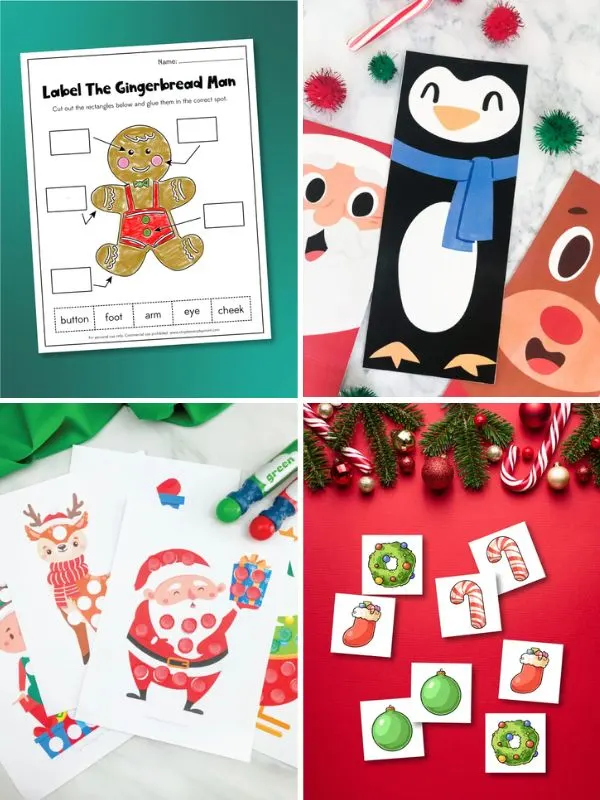 collage of Christmas Activities For Kids