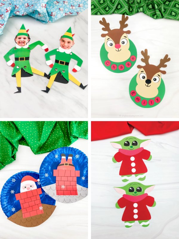 Christmas craft ideas image collage
