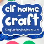 elf name craft banner image with website and finished examples of craft