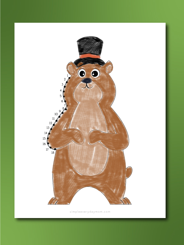 Groundhog Day dot to dot finished tophat
