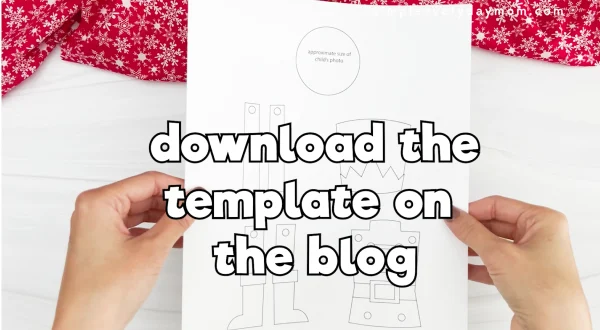 printed template with "download the template on the blog" text
