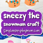 Finished Sneezy the snowman craft banner image