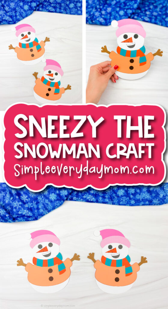 Finished Sneezy the snowman craft banner image