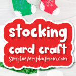 Christmas stocking card craft finished banner image