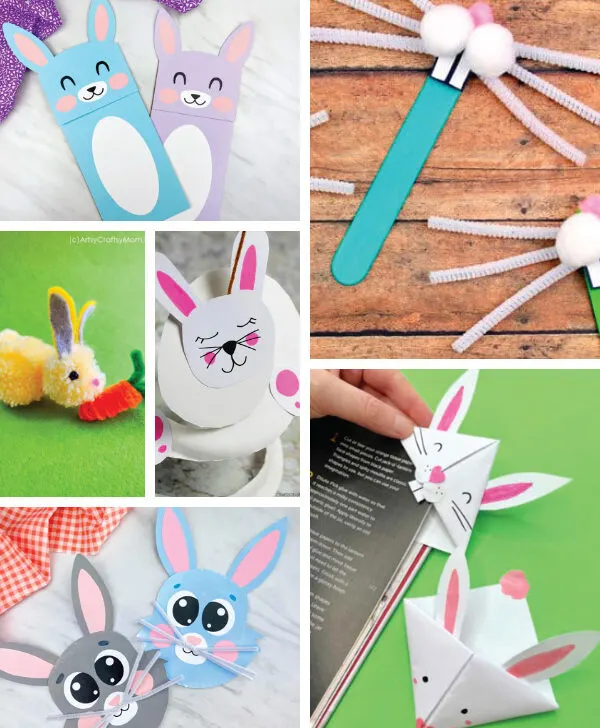 rabbit crafts image collage