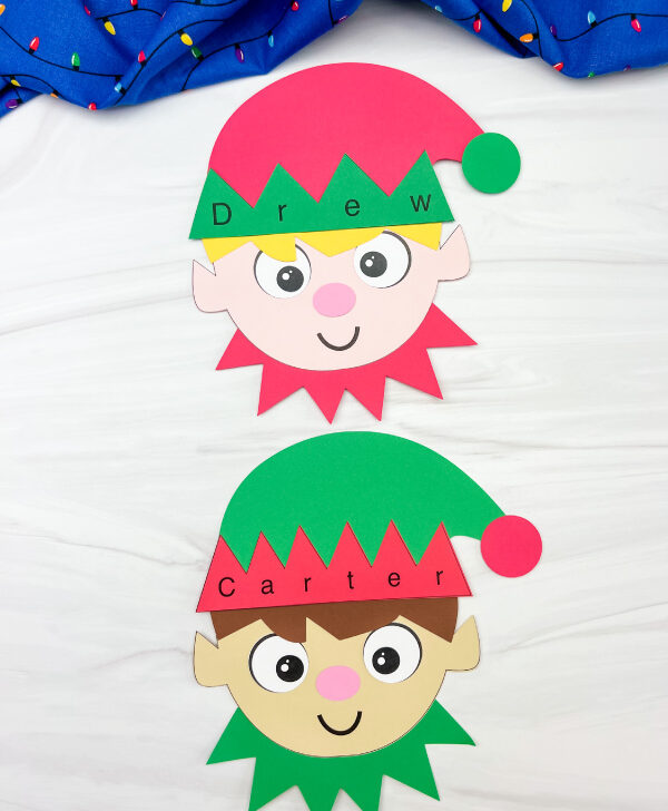 two finished elf name crafts