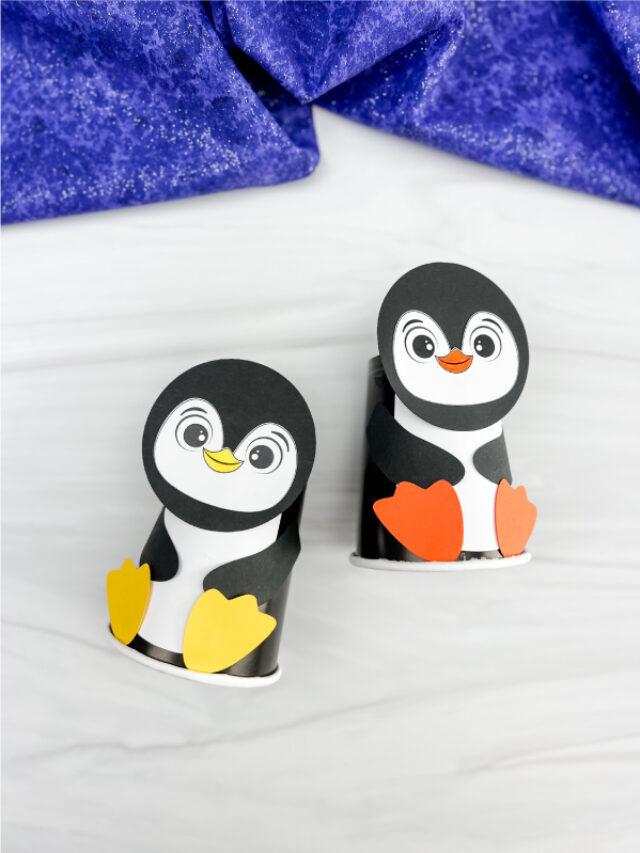 Paper Cup Penguin Craft For Kids [Free Template] Story