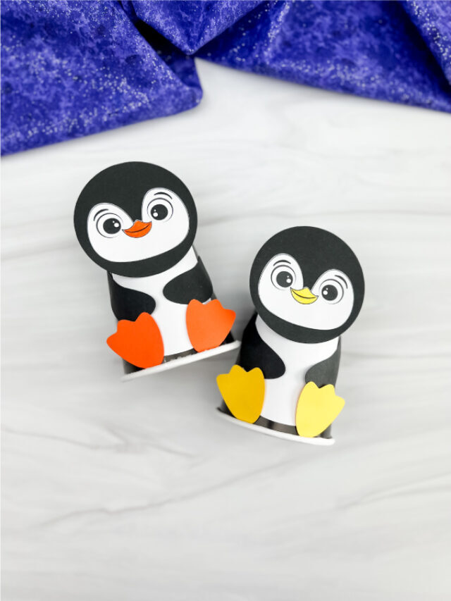 Paper Cup Penguin Craft For Kids [Free Template] Story