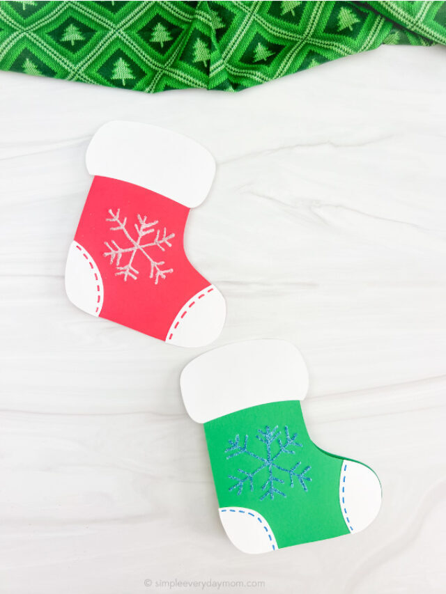 Stocking Card Craft For Kids [Free Template] Story