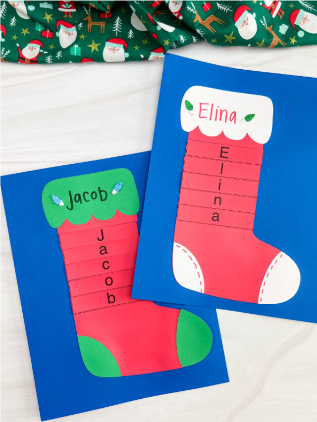 Stocking Name Craft For Kids [Free Template] Story