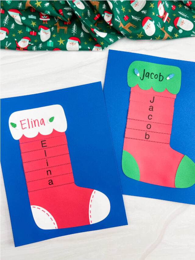 Stocking Name Craft For Kids [Free Template] Story