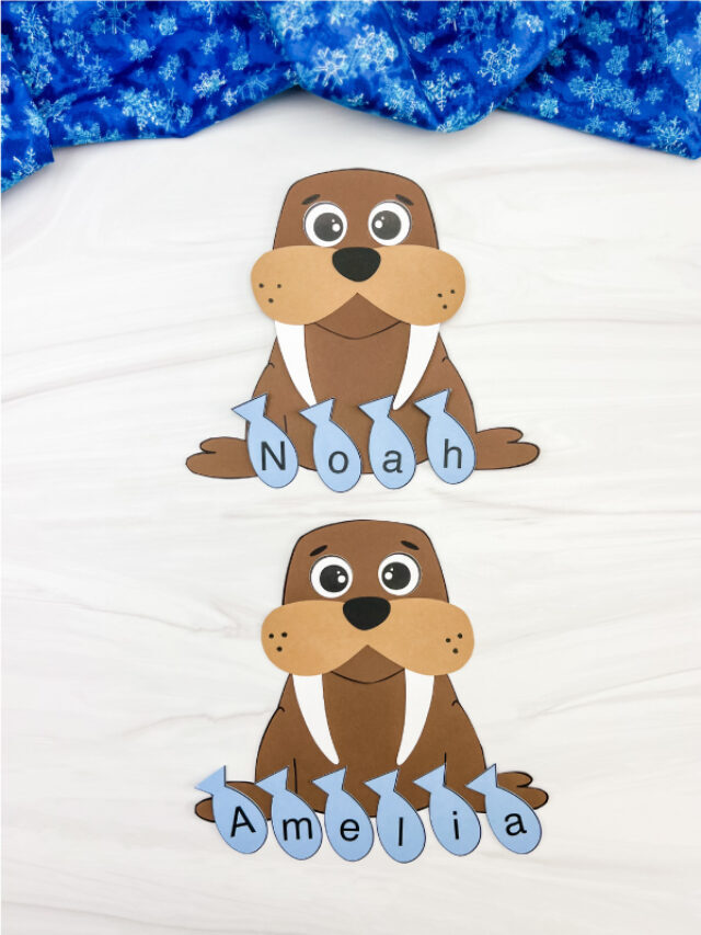 Walrus Name Craft For Kids [Free Template] Story