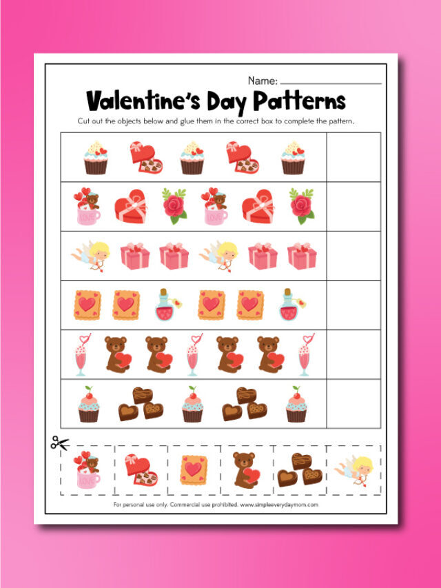 Valentine’s Day Worksheets For Kids [Free Printable] Story