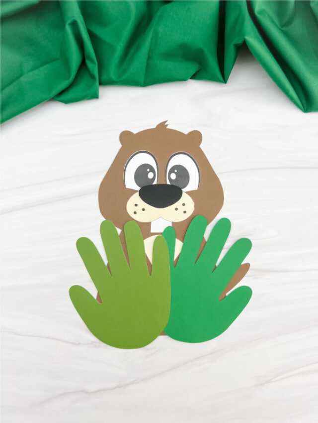 Groundhog Handprint Craft For Kids [Free Template] Story