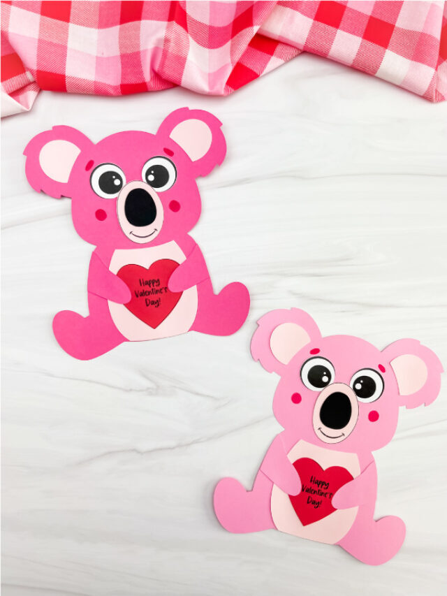 Koala Valentine Craft For Kids [Free Template] Story