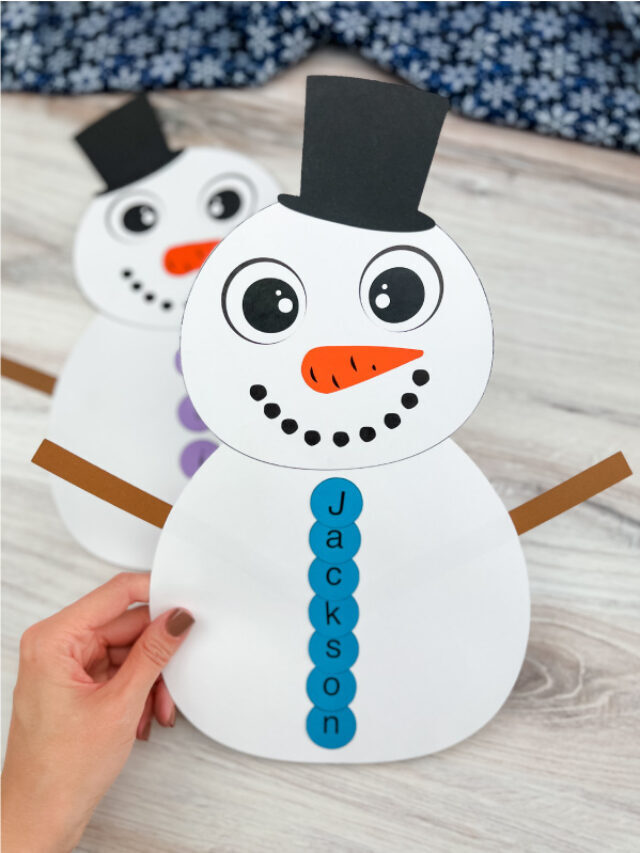Snowman Name Craft For Kids [Free Template] Story