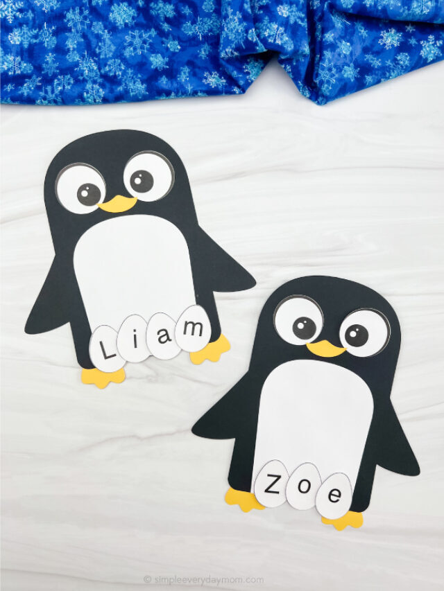 Penguin Name Craft For Kids [Free Template] Story