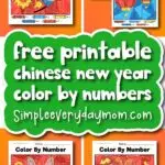 Chinese new year color by number cover banner image