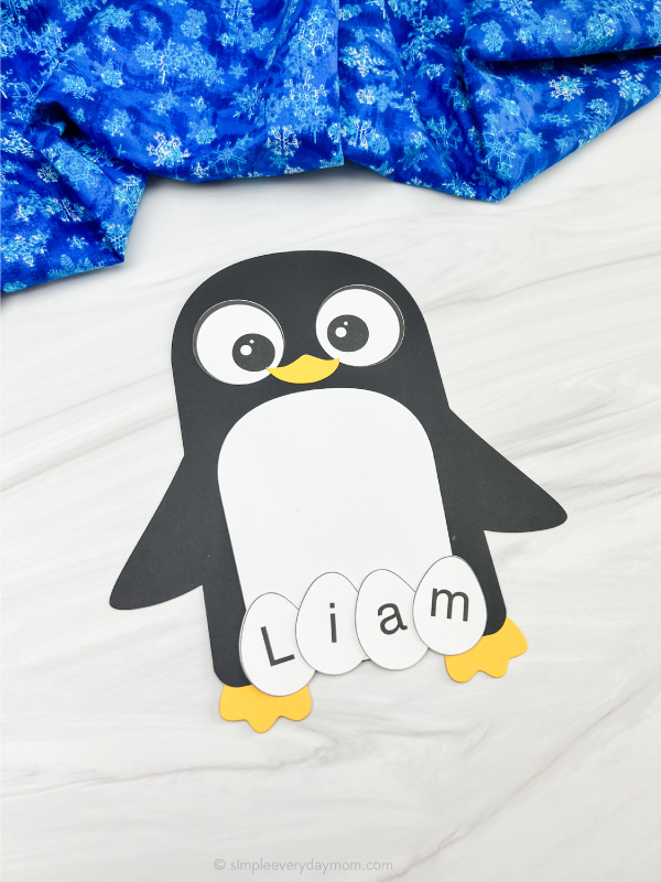 Penguin Name Craft For Kids [Free Template]