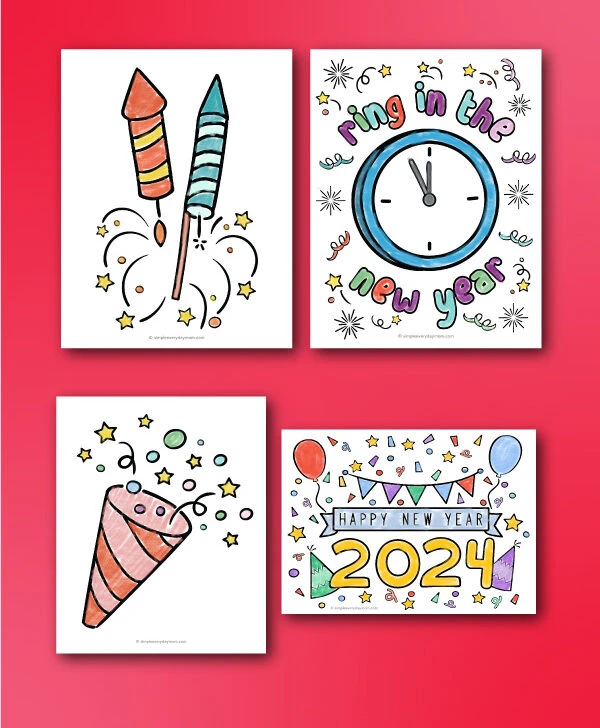New Years Eve coloring pages