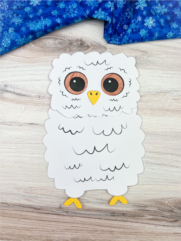 baby snowy owl puppet craft