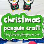 Finished Christmas penguin craft cover banner