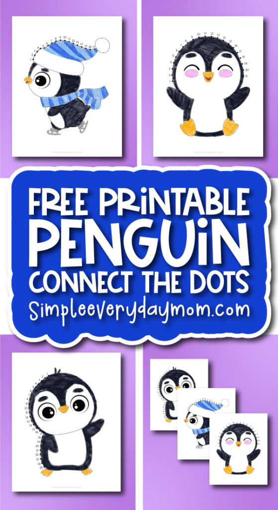Penguin dot to dot printable cover image