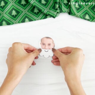 Moveable Santa Photo Craft For Kids [Free Template]
