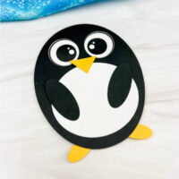 Penguin Shape Craft For Kids [Free Template]