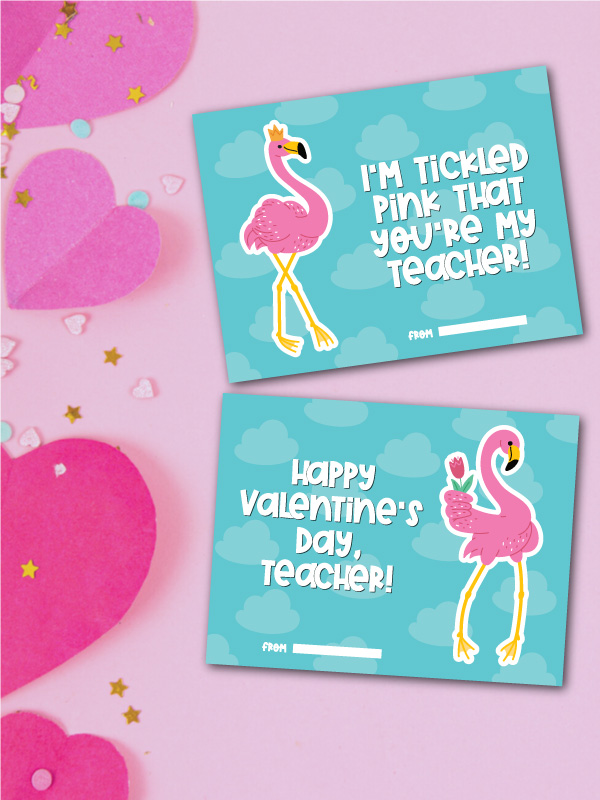 two examples of printed valentine card