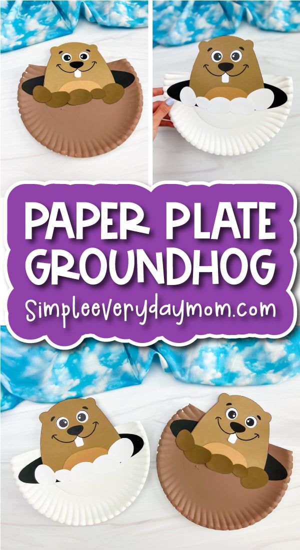 Groundhog Paper Plate Craft For Kids [Free Template]