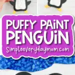 puffy paint penguin craft pinterest image
