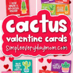 Finished example of printed cactus valentine cards cover image